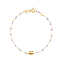 Gigi Clozeau - Bracelet parme Madone or jaune, 17 cm
