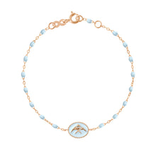 Gigi Clozeau - Bracelet Poisson Ange résine bleu layette, or rose, 17 cm