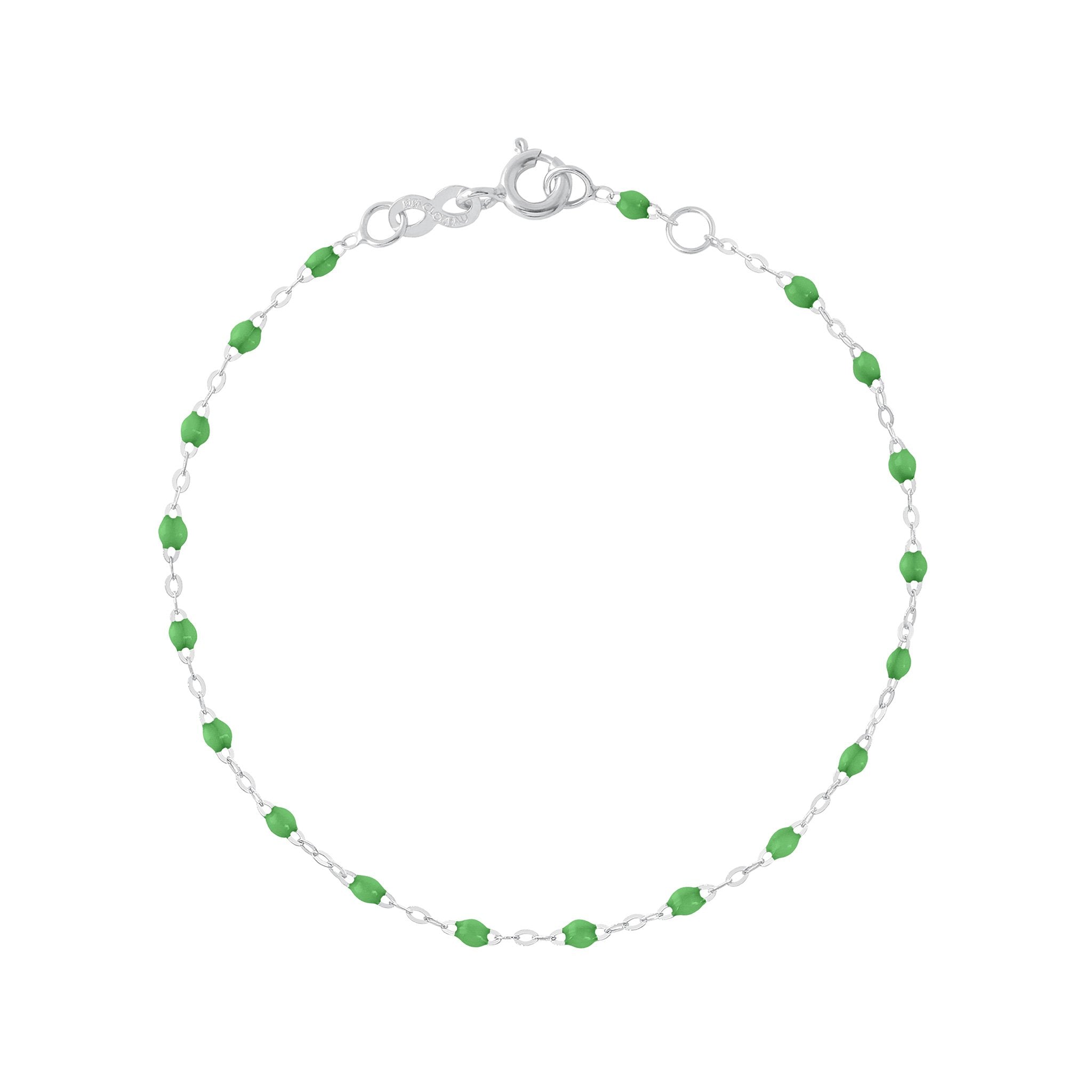 Gigi Clozeau - Bracelet prairie Classique Gigi, or blanc, 18 cm