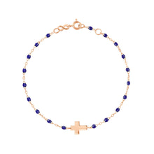 Gigi Clozeau - Bracelet prusse Croix, or rose, 17cm