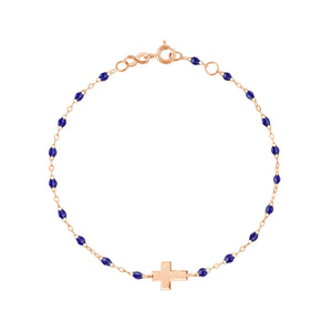 Gigi Clozeau - Bracelet prusse Croix, or rose, 17cm