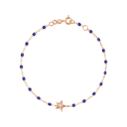 Gigi Clozeau - Bracelet prusse Etoile diamant, or rose, 17 cm