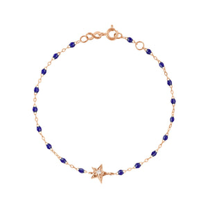 Gigi Clozeau - Bracelet prusse Etoile diamant, or rose, 17 cm