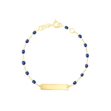Gigi Clozeau - Bracelet prusse Little Gigi, plaque rectangle, or jaune, 13 cm