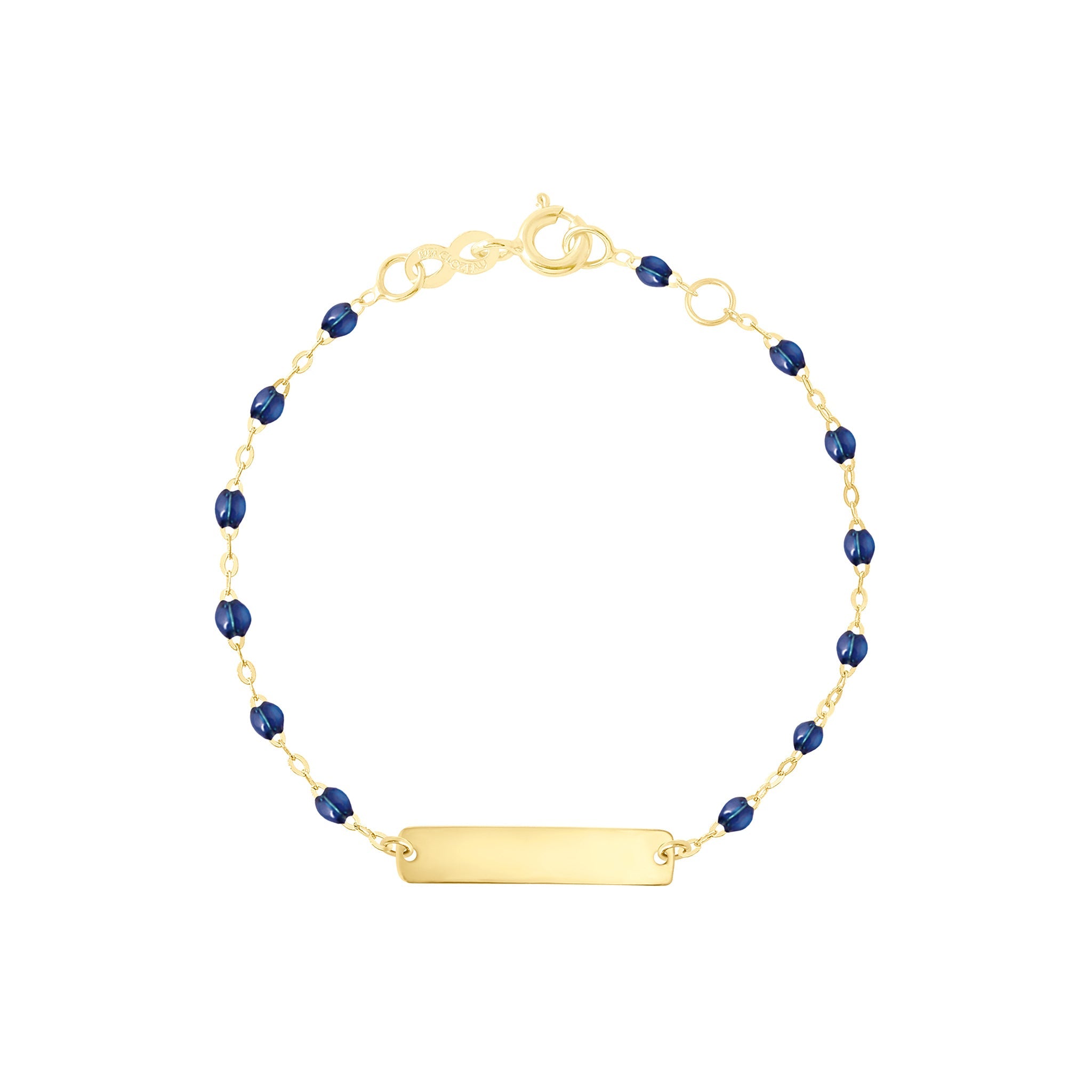 Little Gigi Lapis bracelet Rectangle plaque Yellow Gold 13 cm