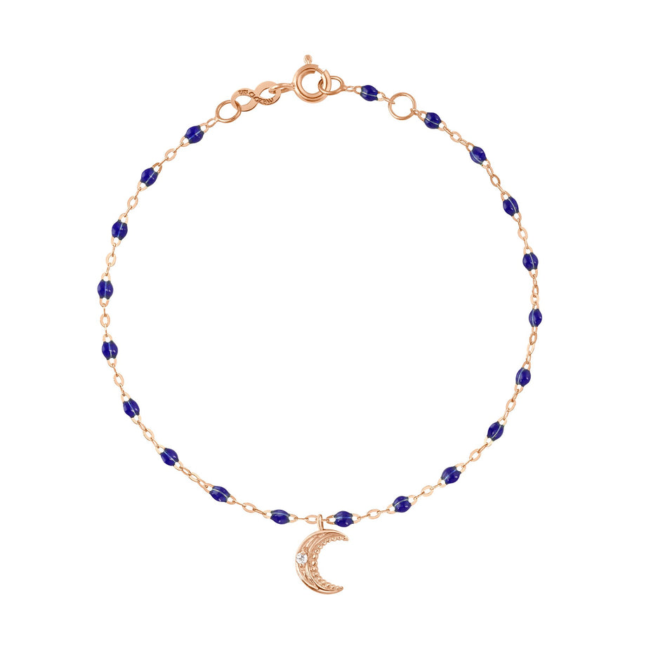 Gigi Clozeau - Bracelet prusse Lune, diamants, or rose, 17 cm