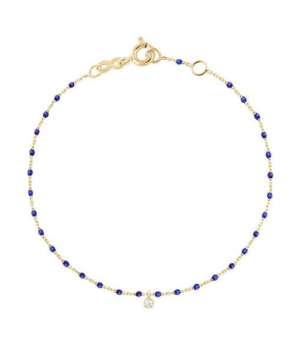 Gigi Clozeau - Bracelet prusse Mini Gigi, or jaune, 1 diamant, 17 cm