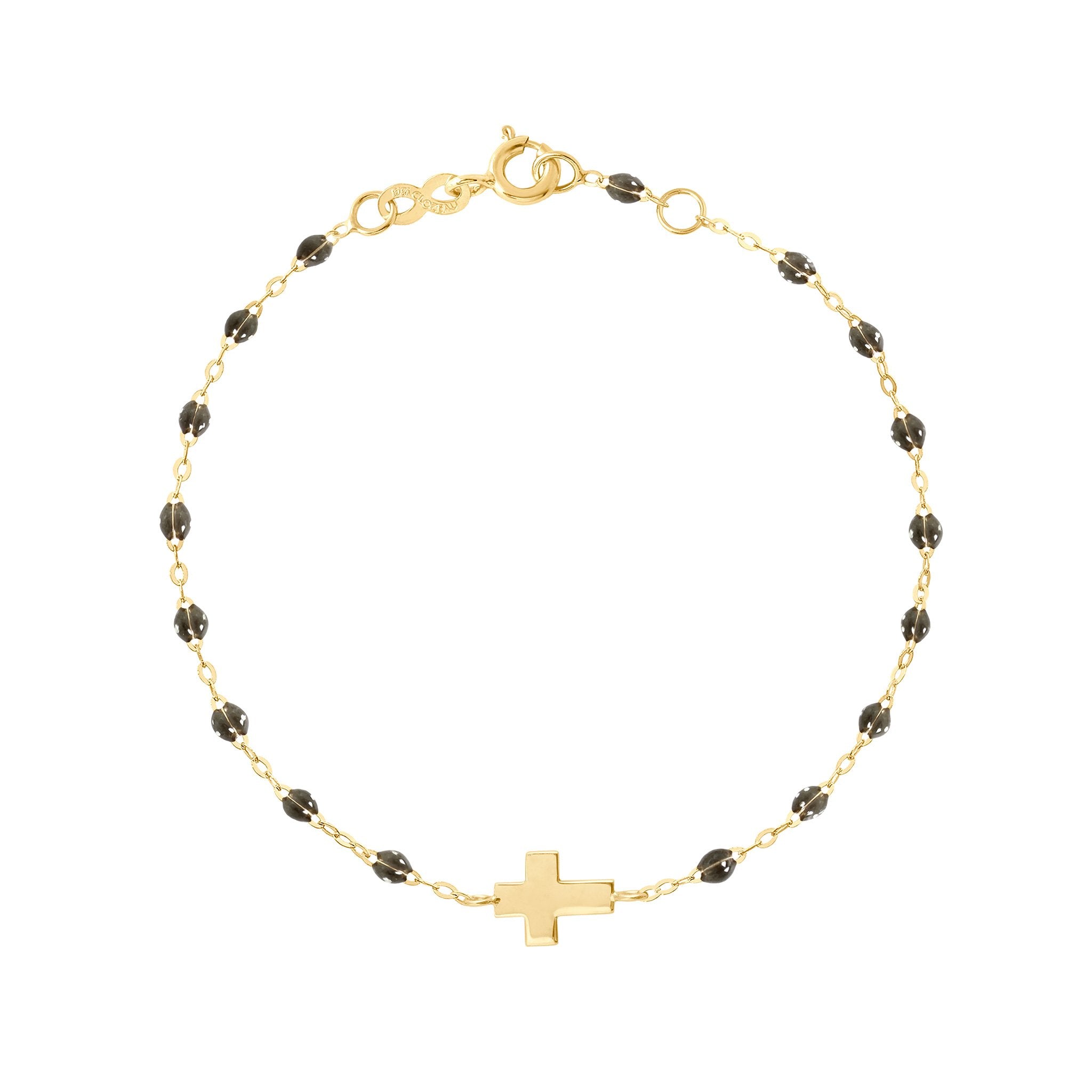 Gigi Clozeau - Bracelet quartz Croix, or jaune, 17cm