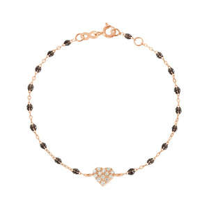 Gigi Clozeau - Bracelet quartz In Love, diamants, or rose, 17 cm