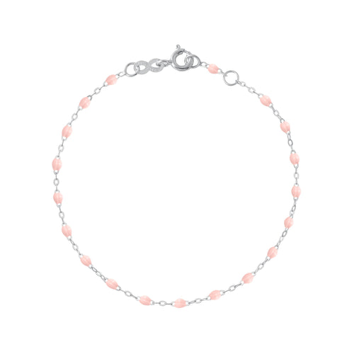 Gigi Clozeau - Bracelet rose bébé Classique Gigi, or blanc, 17 cm