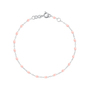 Gigi Clozeau - Bracelet rose bébé Classique Gigi, or blanc, 15 cm