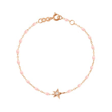 Gigi Clozeau - Bracelet rose bébé Etoile diamant, or rose, 17 cm