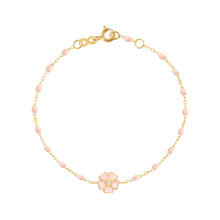 Gigi Clozeau - Bracelet rose bébé Fleur, diamant, or jaune, 17 cm
