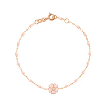 Gigi Clozeau - Bracelet rose bébé Fleur, diamant, or rose, 17 cm