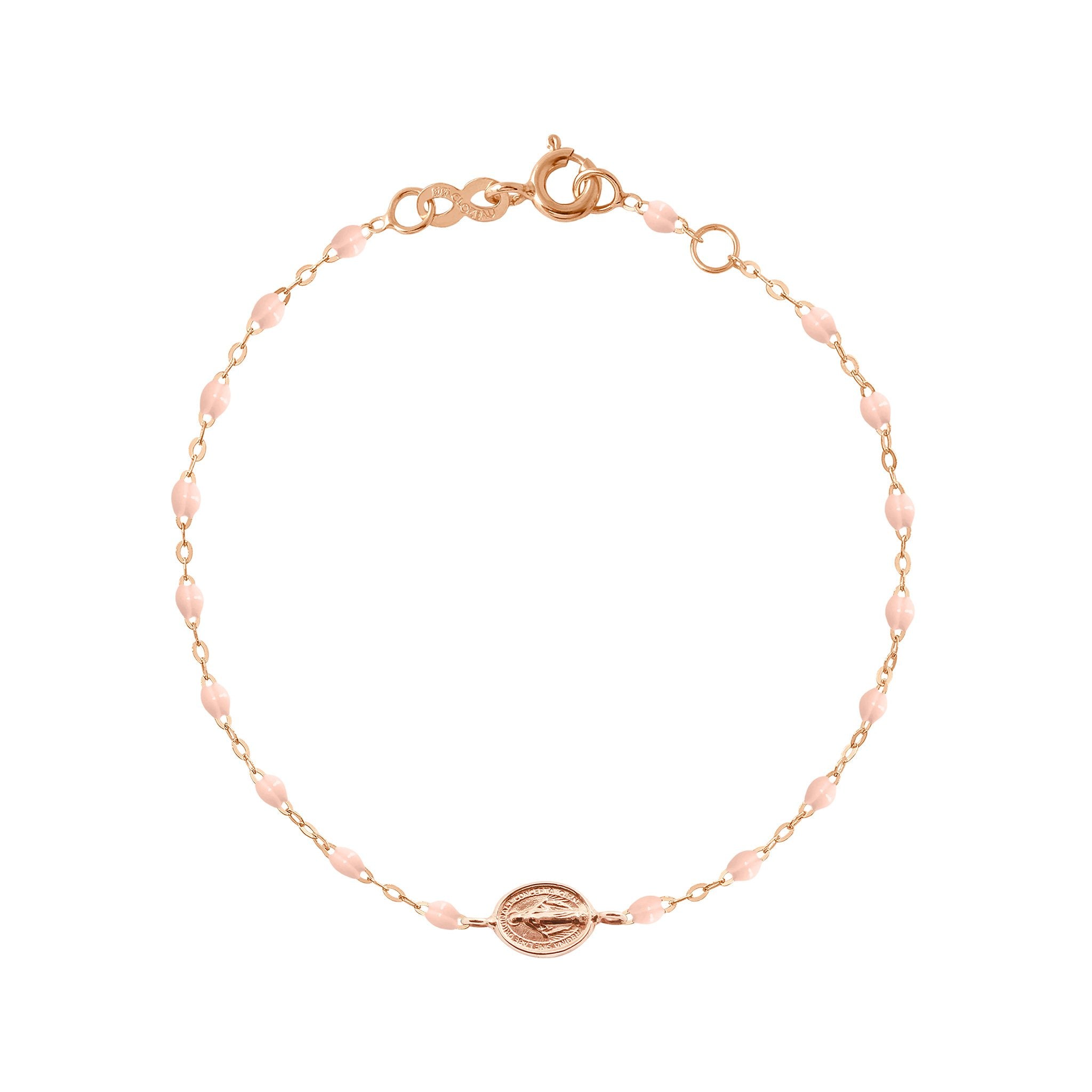 Gigi Clozeau - Bracelet rose bébé Madone or rose, 17 cm