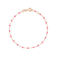 Gigi Clozeau - Bracelet rose fluo Classique Gigi, or rose, 19 cm