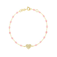 Gigi Clozeau - Bracelet rosée In Love, diamants, or jaune, 17 cm