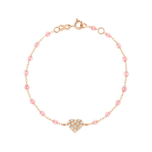 Gigi Clozeau - Bracelet rosée In Love, diamants, or rose, 17 cm