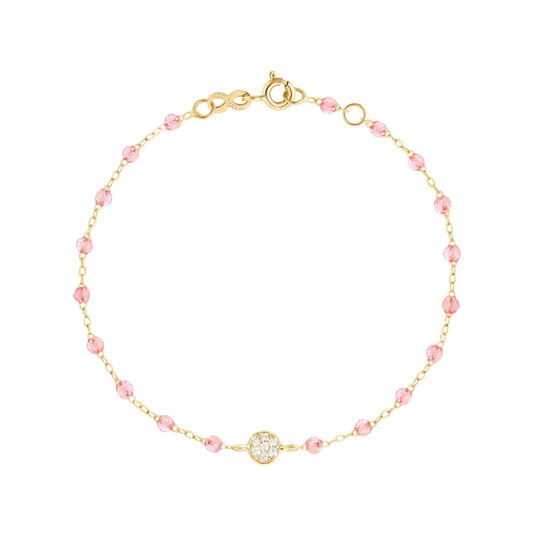 Gigi Clozeau - Bracelet rosée Puce diamants, or jaune, 17 cm