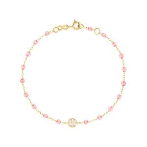 Gigi Clozeau - Bracelet rosée Puce diamants, or jaune, 17 cm