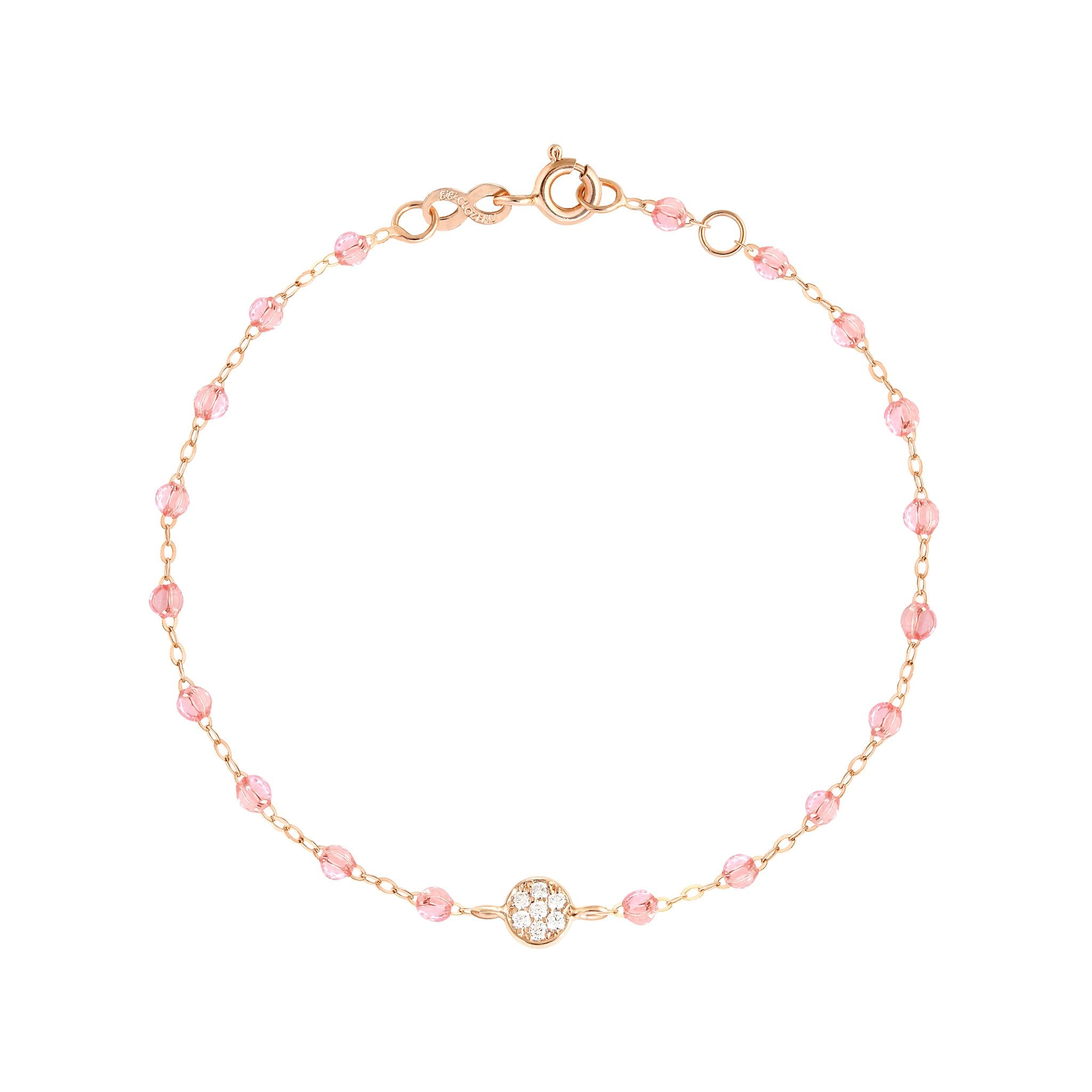 Gigi Clozeau - Bracelet rosée Puce diamants, or rose, 17 cm