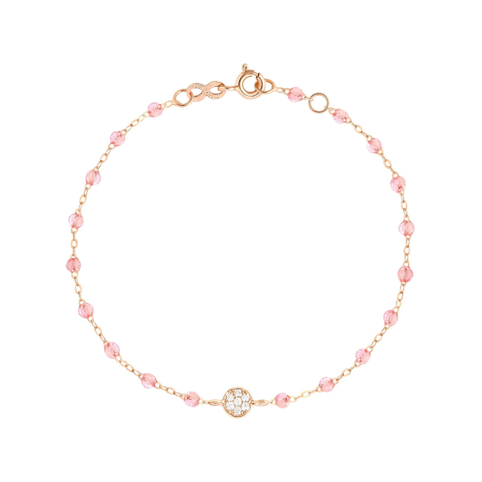 Gigi Clozeau - Bracelet rosée Puce diamants, or rose, 17 cm