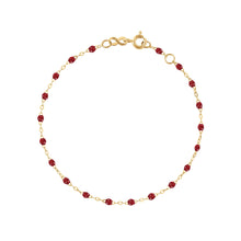 Gigi Clozeau - Bracelet rouge Classique Gigi, or jaune, 17 cm