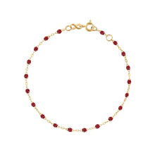 Gigi Clozeau - Bracelet rouge Classique Gigi, or jaune, 19 cm