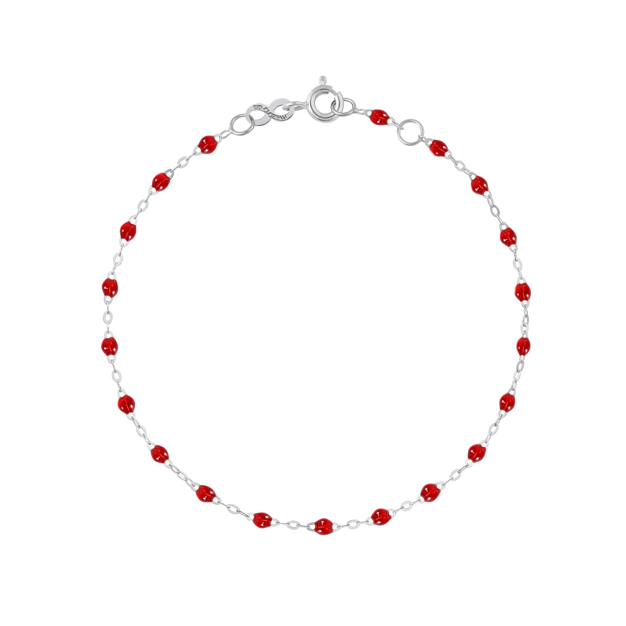 Gigi Clozeau - Bracelet rubis Classique Gigi, or blanc, 19 cm