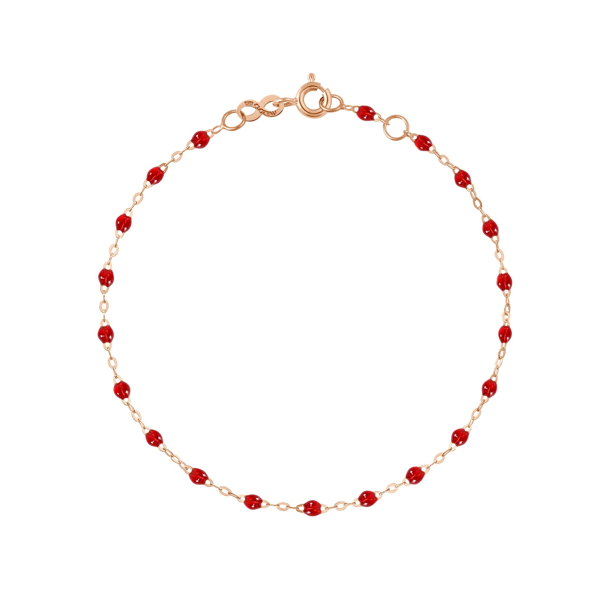 Gigi Clozeau - Bracelet rubis Classique Gigi, or rose, 17 cm