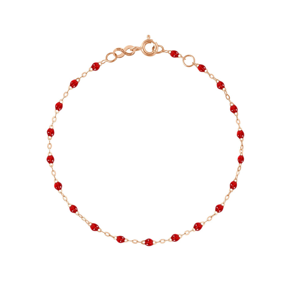 Gigi Clozeau - Bracelet rubis Classique Gigi, or rose, 17 cm