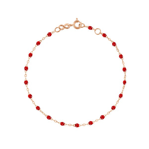 Gigi Clozeau - Bracelet rubis Classique Gigi, or rose, 15 cm