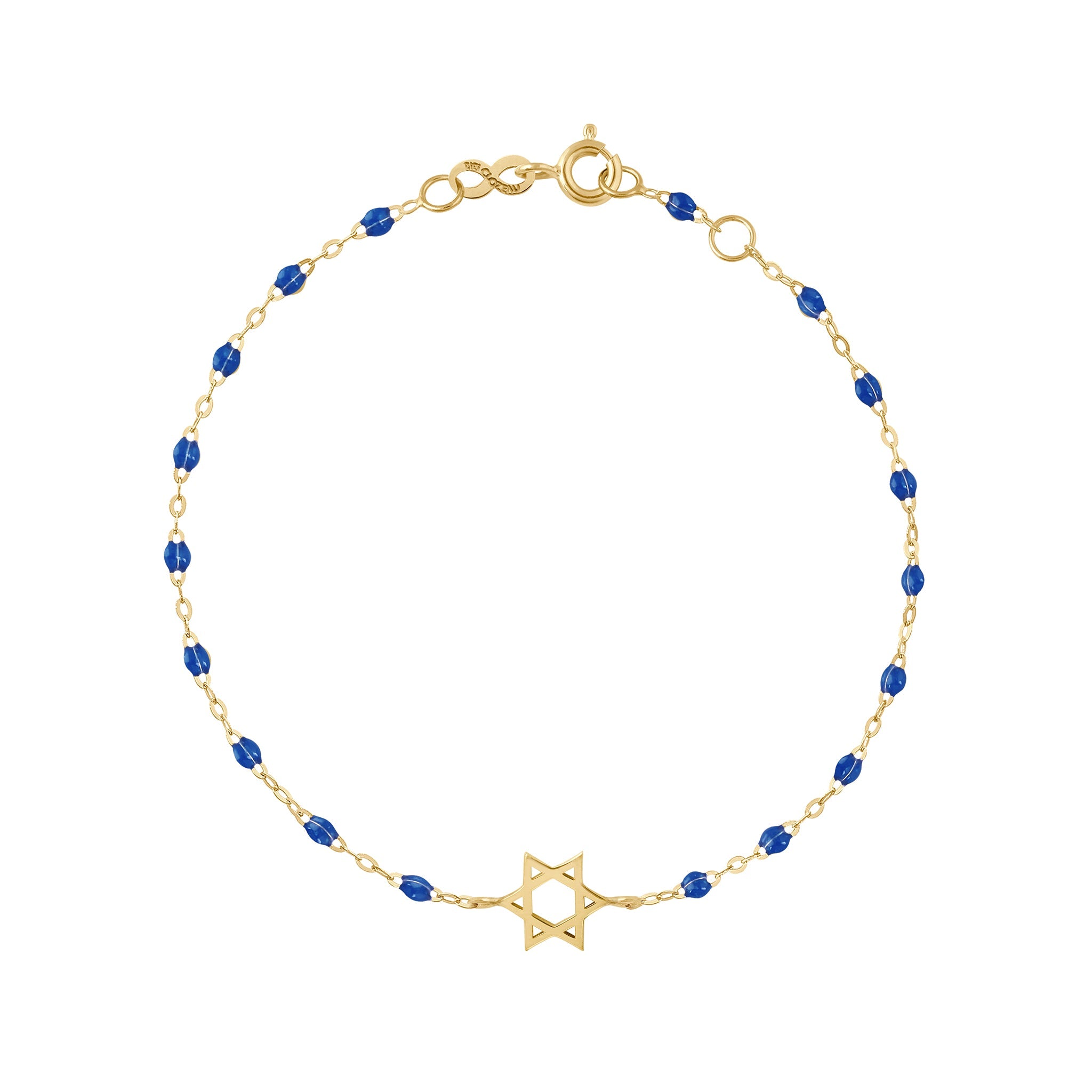 Gigi Clozeau - Bracelet saphir Etoile de David, or jaune, 17 cm