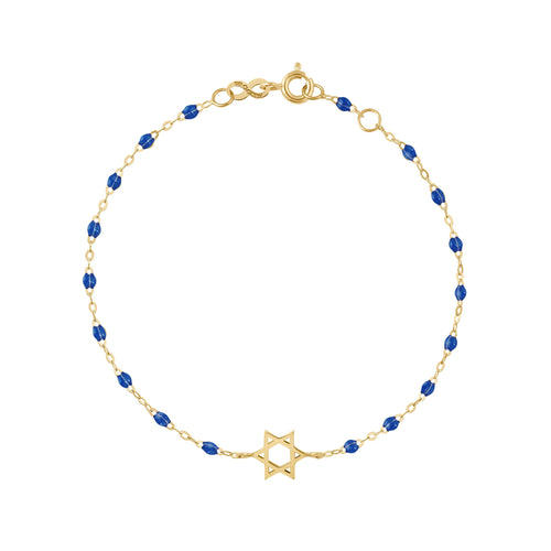 Gigi Clozeau - Bracelet saphir Etoile de David, or jaune, 17 cm