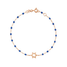 Gigi Clozeau - Bracelet saphir Etoile de David, or rose, 17 cm