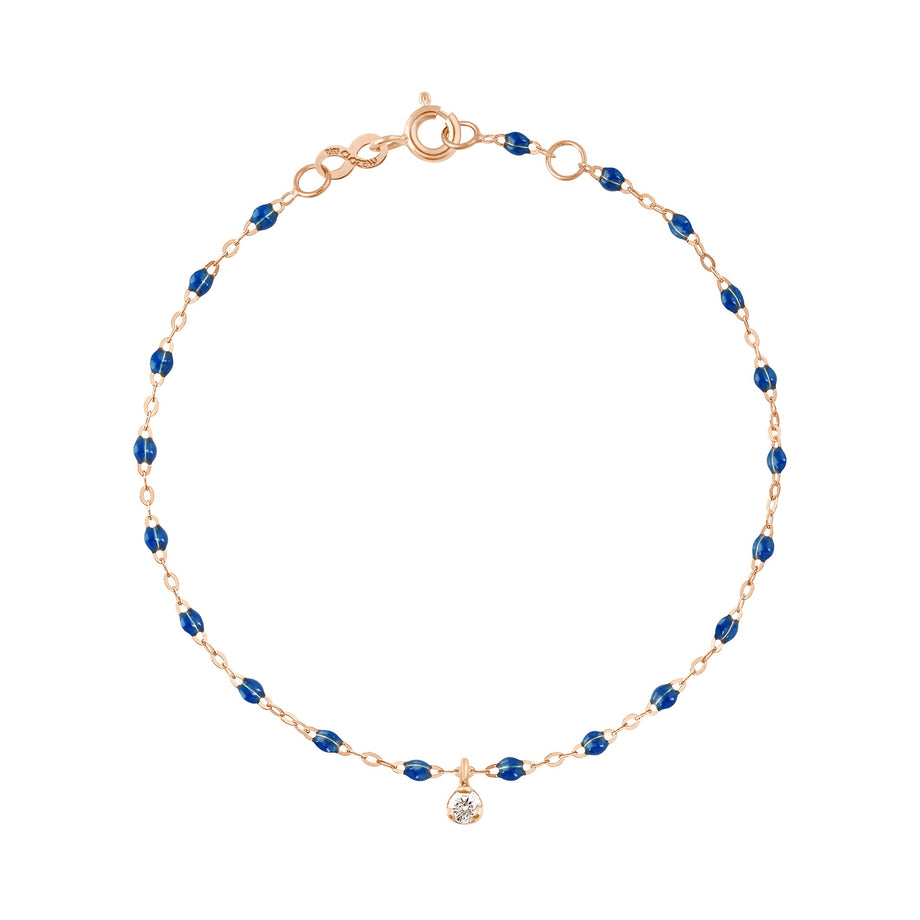 Gigi Clozeau - Bracelet saphir Gigi Suprême, or rose, 1 diamant, 17 cm