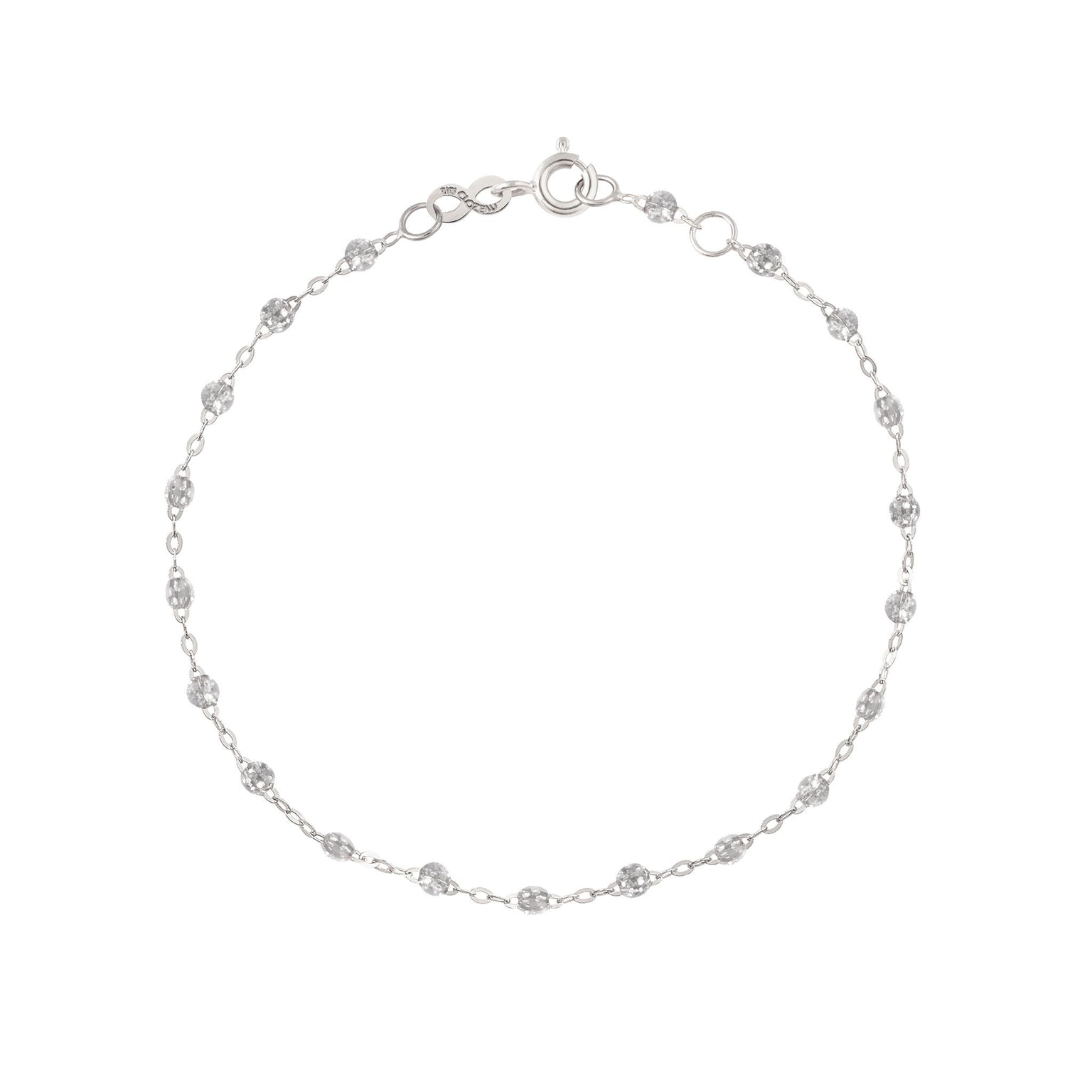 Gigi Clozeau - Bracelet sparkle Classique Gigi, or blanc, 15 cm