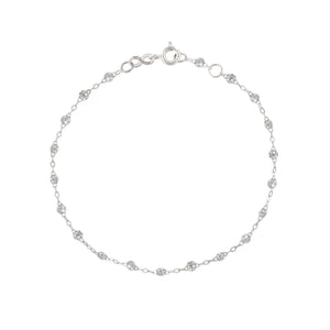 Gigi Clozeau - Bracelet sparkle Classique Gigi, or blanc, 17 cm
