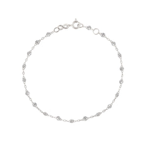Gigi Clozeau - Bracelet sparkle Classique Gigi, or blanc, 18 cm