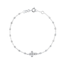 Gigi Clozeau - Bracelet sparkle Croix diamants, or jaune, 17 cm