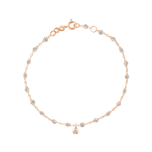 Gigi Clozeau - Bracelet sparkle Gigi Suprême, or rose, 1 diamant, 17 cm