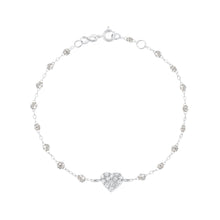 Gigi Clozeau - Bracelet sparkle In Love, diamants, or blanc, 17 cm