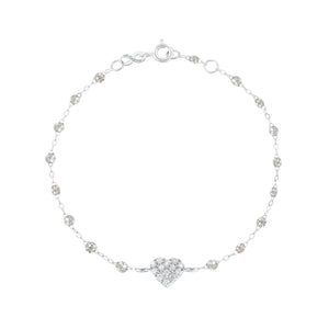 Gigi Clozeau - Bracelet sparkle In Love, diamants, or blanc, 17 cm