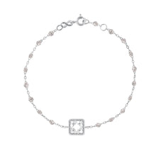 Gigi Clozeau - Bracelet sparkle Trésor, diamants, or blanc, 17 cm