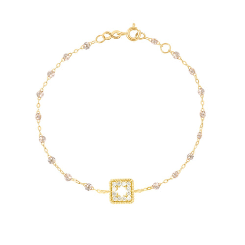 Gigi Clozeau - Bracelet sparkle Trésor, diamants, or jaune, 17 cm