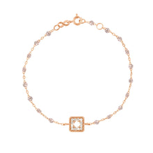 Gigi Clozeau - Bracelet sparkle Trésor, diamants, or rose, 17 cm