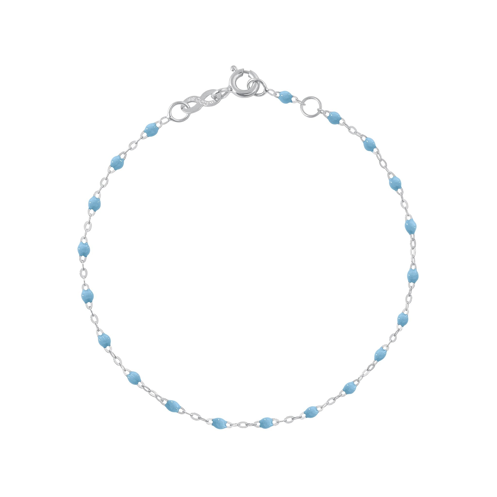 Gigi Clozeau - Bracelet turquoise Classique Gigi, or blanc, 18 cm