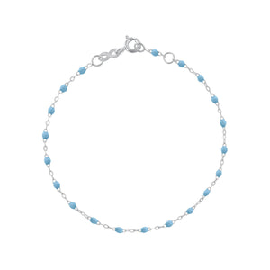 Gigi Clozeau - Bracelet turquoise Classique Gigi, or blanc, 18 cm