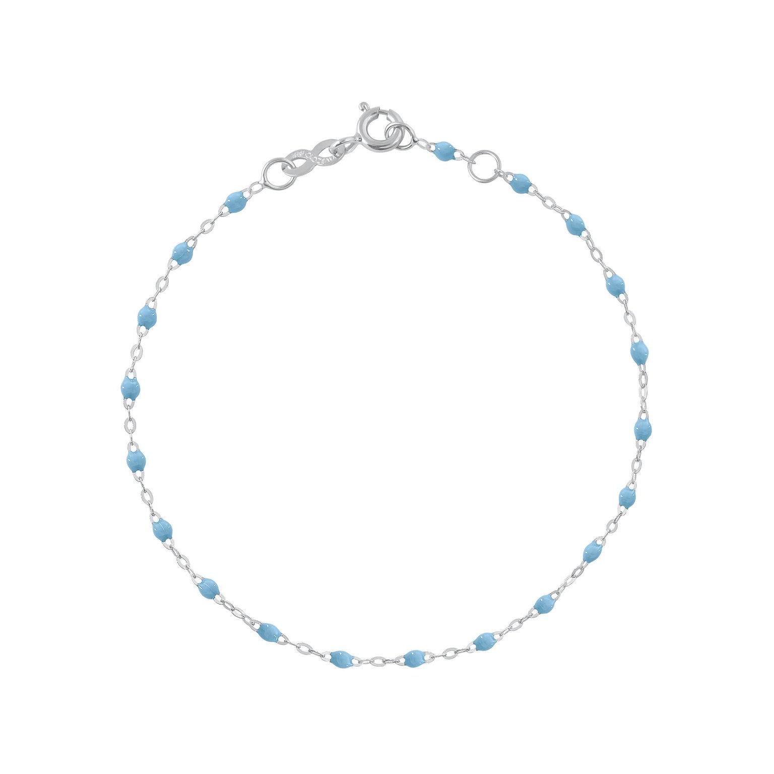 Gigi Clozeau - Bracelet turquoise Classique Gigi, or blanc, 17 cm