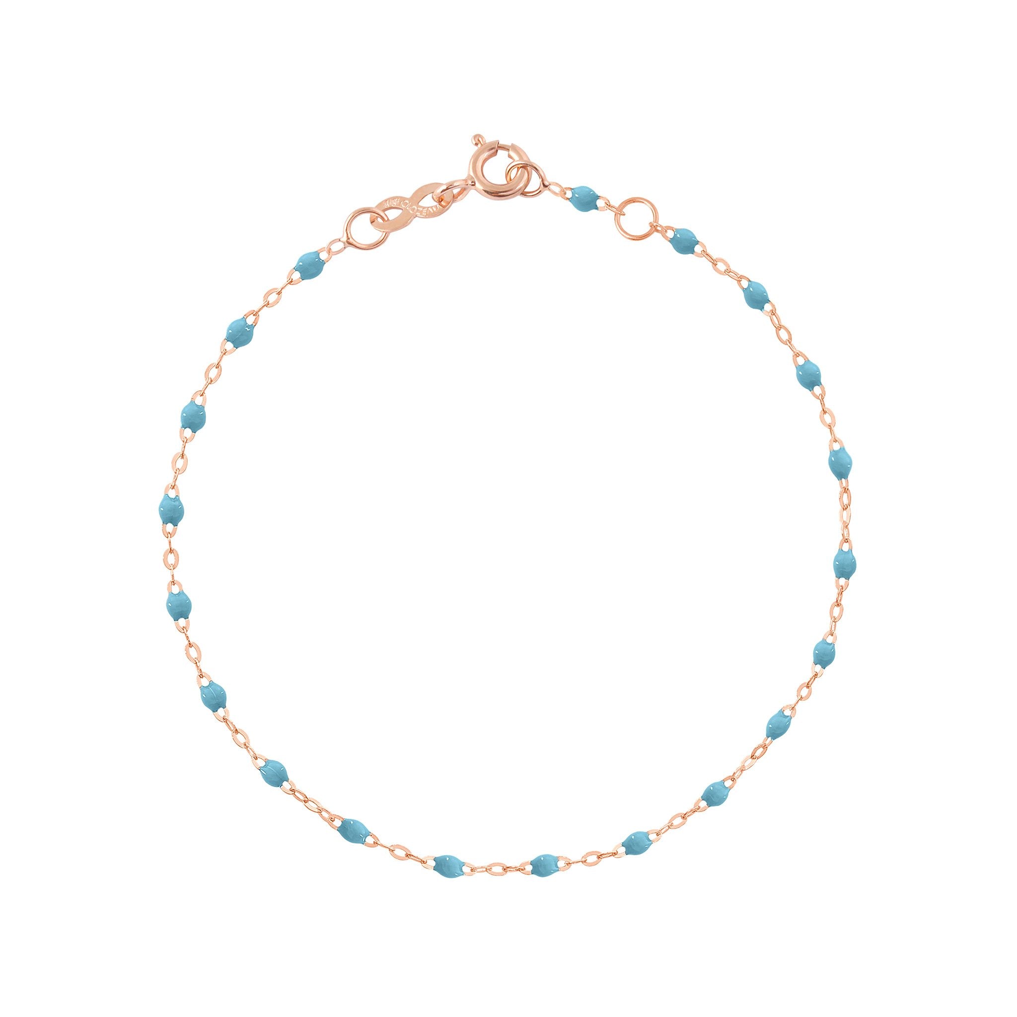 Gigi Clozeau - Bracelet turquoise Classique Gigi, or rose, 17 cm